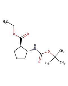 Astatech (1R,2R)-ETHYL 2-(TERT-BUTOXYCARBONYLAMINO)CYCLOPENTANECARBOXYLATE, 95.00% Purity, 0.25G